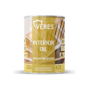 Масло для дерева VERES interior oil, 1 л, белое 255528