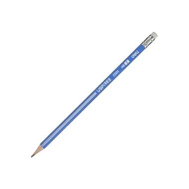 Чернографитный карандаш DELI uspire hb, трехгранный, с ластиком, синий корпус 1589765