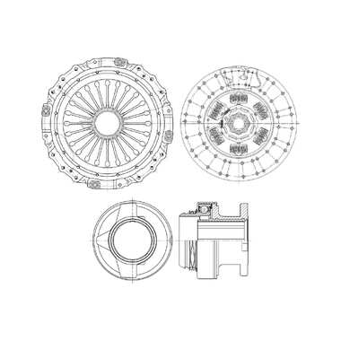 Комплект сцепления MAN TGA (03-)/TGX I (12-) ZF Ecosplit-3 c муфтой TRIALLI FR 824