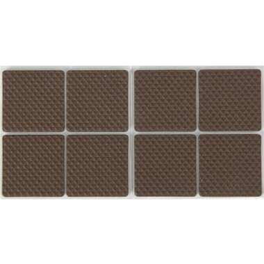 Мебельная накладка TUNDRA полимерная, коричневая, квадратная, размер 38х38 мм, 8 шт. 3609862