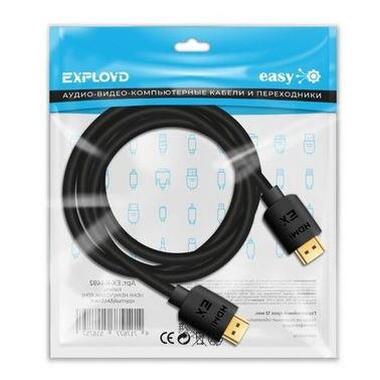 Кабель EXPLOYD EX-K-1492 HDMI-HDMI/V2.0/4K 60Hz/круглый/чёрный/5М