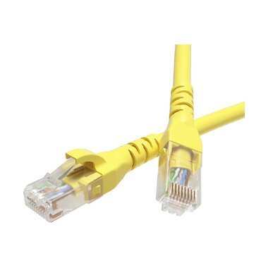 Патч-корд DKC неэкранированный cat6a u/utp 4x2, lszh, жёлтый, 0.5 м RN6AUU4505YL