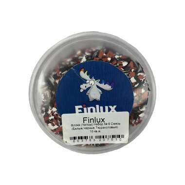 Флоки Finlux Набор № 6 смесь терракотовые белые черные, 10 кв. м, 0.1 кг 4603783207510
