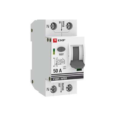 Устройство защиты от дугового пробоя EKF (уздп) с автоматическим выключателем 1p+n 50а (c) 6ка proxima afdd-2-50C-pro