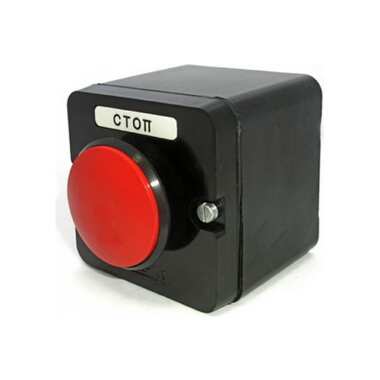 Кнопочный пост управления ПКЕ TDM 222-1 у2, красный гриб с фиксацией, ip54 SQ0742-0028
