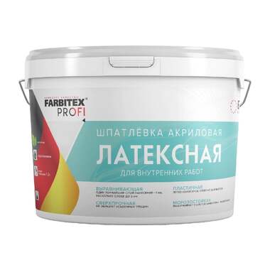 Акриловая латексная шпатлевка Farbitex ПРОФИ 1.5 кг 4300011555