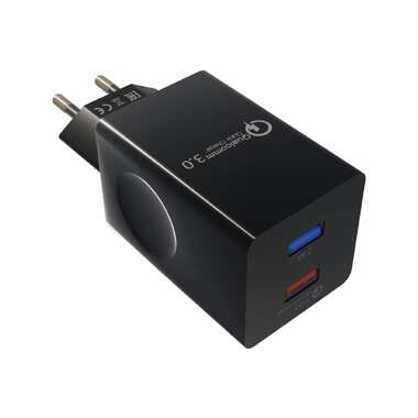 Сетевое зарядное устройство More Choice Smart 2USB 3.0А QC3.0 быстрая зарядка для Type-C NC55QCa