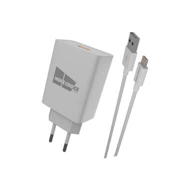 СЗУ More Choice 1USB 3.0A QC3.0 для Lightning 8-pin быстрая зарядка NC52QCiw