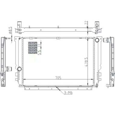 Радиатор охлаждения для а/м Газель Некст дв. EVOtech паяный А21R23.1301010-20 ТМ WONDERFUL 906217