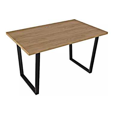 Обеденный стол ТриЯ Даллас тип 1, черный/дуб крафт золотой 180421