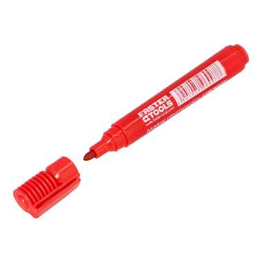Перманентный маркер FASTER TOOLS красный 6997