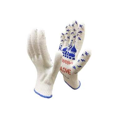 Рабочие перчатки Master-Pro® FROM RUSSIA WITH GLOVE 10 класс вязки, 200 пар 2310-FRWG-200-PVC