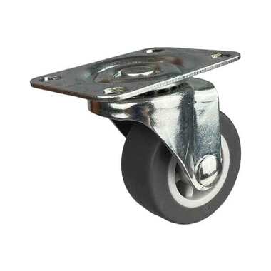 Поворотное колесо Brante 40 мм, на площадке, серая термопластичная резина 104253
