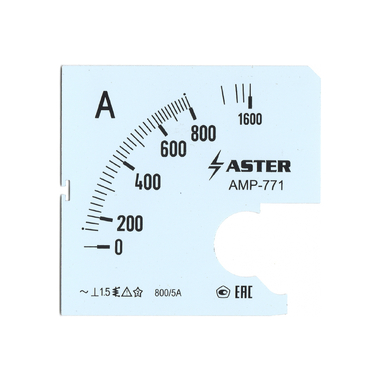 Шкала Aster к амперметру AMP-771 800/5 А SC771-800