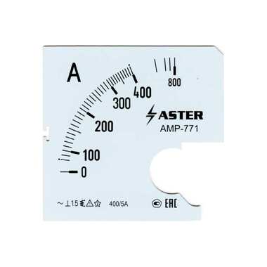 Шкала Aster к амперметру AMP-771 400/5 А SC771-400