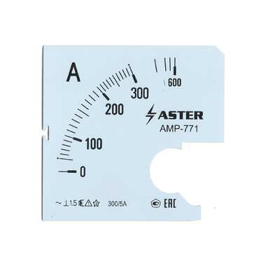 Шкала Aster к амперметру AMP-771 300/5 А SC771-300
