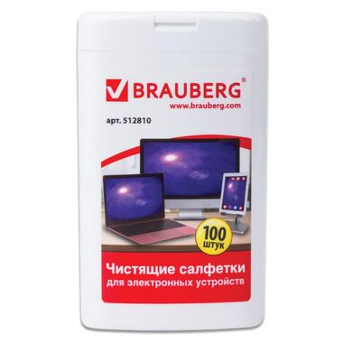 Чистящие салфетки для ноутбуков и оптических поверхностей BRAUBERG 512810