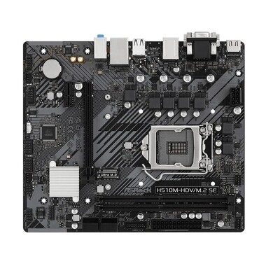 Материнская плата ASRock H510M-HDV/M.2SE (LGA1200/H470/2xDDR4/mATX/VGA, HDMI, DP) (H510M-HDV/M.2 SE)