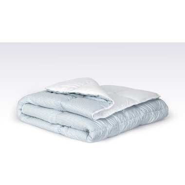 Стеганое одеяло Мягкий сон home holidays 205x140, белый с голубой полоской ОСВ_НН-1101у