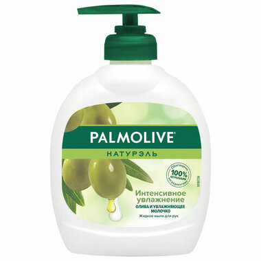 Мыло жидкое 300мл PALMOLIVE НАТУРЭЛЬ "Олива и увлажняющее молочко", дозатор, ш/к 1763, 8693495017633