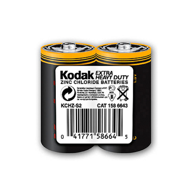 Солевая батарейка Kodak R142S EXTRA HEAVY DUTY KCHZ 2S Б0005140