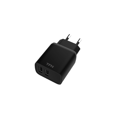 Сетевое зарядное устройство TFN RAPID+ 2 USB 2.4A 12W black -WCRPD12W2UBK TFN-WCRPD12W2UBK