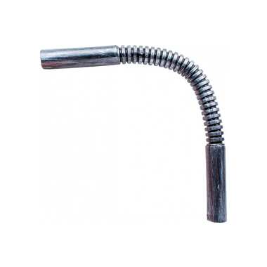 Соединительный угол Bironi плавный гофрированный для труб, пвх, цвет серебряный век BTU1-16-11-1