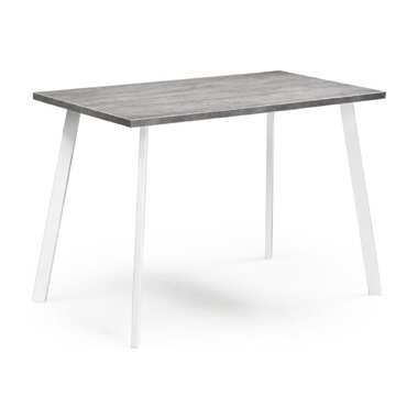 Деревянный стол Woodville тринити лофт 120 25 мм, бетон/матовый белый 489656