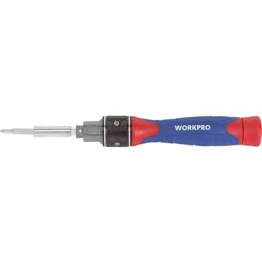 Реверсивная отвертка WORKPRO DOUBLE DRIVE 12 насадок WP221051