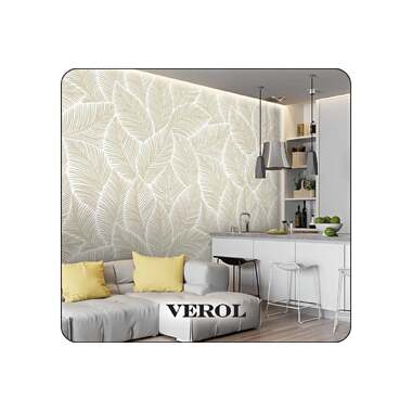 Флизелиновые фотообои Verol на стену, моющиеся, скандинавские листья, 300х270 см 102-ФФО-05735