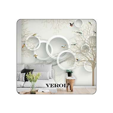 Флизелиновые фотообои Verol моющиеся, абстракция с деревьями 3d, 300х270 см 95-ФФО-05691