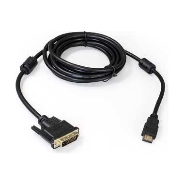 Кабель ExeGate HDMI-DVI EX-CC-HDMIM-DVIM-3.0 19M 25M, dual link, 2 фильтра, 3м, позолоченные контакты 284907