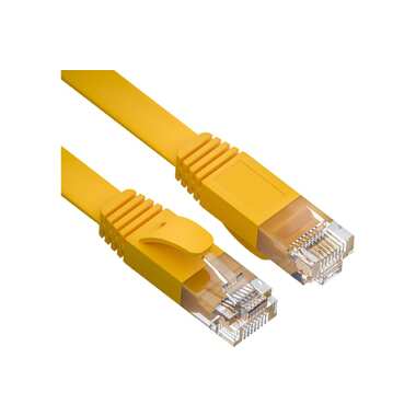 Патч-корд Ripo плоский utp4 cat 6, rj45-rj45, 1,8 m, pvc (желтый) 003-300133