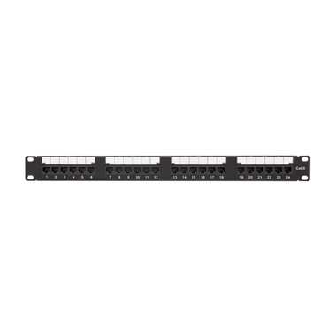 Патч-панель EKF teracom pro 19'' cat.6 1u неэкранированная utp 24 порта rj-45 dual idc TRP-PPNL-6UTP-1U24