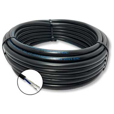 Монтажный кабель ПРОВОДНИК мкш 2x0.5 мм2, 1м OZ48628L1