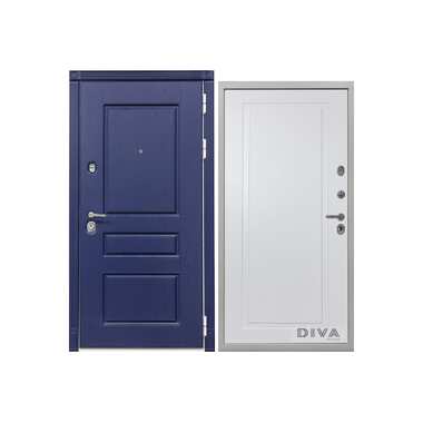 Дверь DIVA 45 2050x860 мм, правая, Роял синий - Н10 Белый Софт УТ-00074137