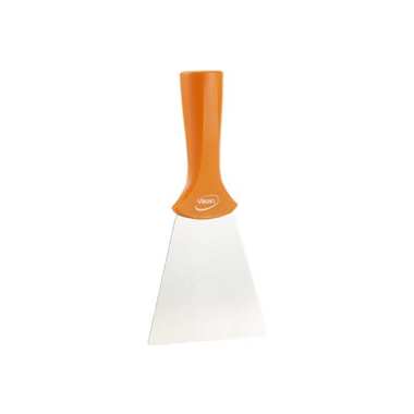Ручной скребок с резьбовой ручкой Vikan нержавеющая сталь, 100 мм, оранжевый 40117