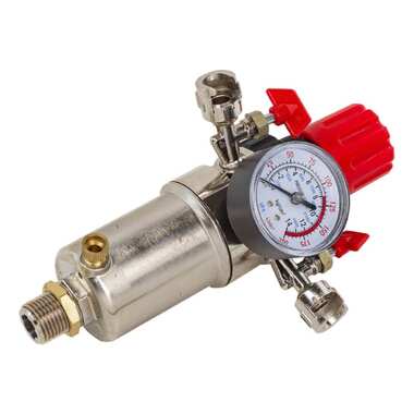 Фильтр-регулятор с индикатором давления для пневмосистем с б/с поворотными и краниками 10 Мк, 800 л/мин, 0-14 bar, рабочая температура 5-60° Forsage F-SL4000-04B