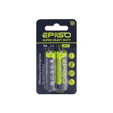 Солевой элемент питания Epilso (угольно-цинковый) r6/aa 2pcs small blister EPB-R6-2SmB