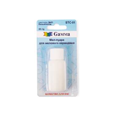 Мел-пудра для мелового карандаша Gamma №01 белый STC-01 642306