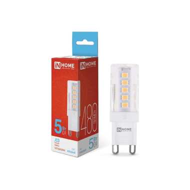 Светодиодная лампа IN HOME LED-JCD 5Вт 230В G9 6500К 480Лм 4690612036342