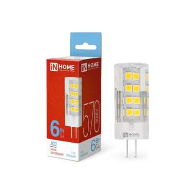 Светодиодная лампа IN HOME LED-JCD 6Вт 230В G4 6500К 570Лм 4690612036168