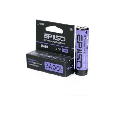 Аккумулятор Epilso Li-ion 18650 3400mah 3.7v с защитой EPB-18650-3.4-WP