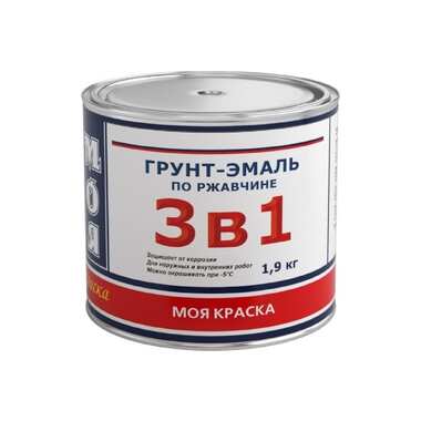 Грунт-Эмаль МОЯ КРАСКА 3 в 1, черная, 1.9 кг 16440