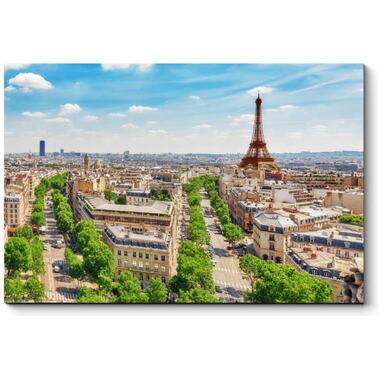 Картина Picsis Вид на город влюбленных с Триумфальной Арки 660x430x40 мм 4343-10191321