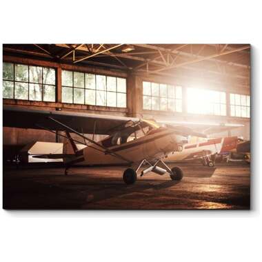 Картина Picsis Самолет в гараже 660x430x40 5476-10164243