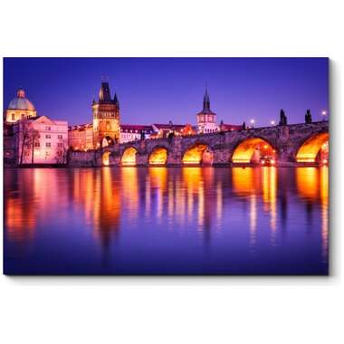 Картина Picsis Карлов мост в отражении вод Влтавы, Прага, 660x430x40 мм 433-10290550