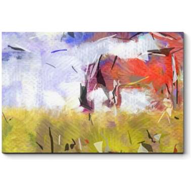 Картина Picsis Лошадь в поле, 660x430x40 мм 5995-13156182