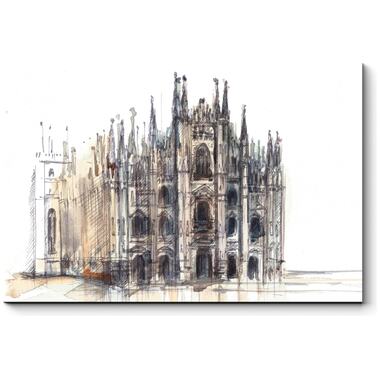 Картина Picsis Миланский собор в акварели 660x430x40 мм 292-10252216