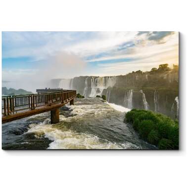 Картина Picsis Мост на водопаде 660x430x40 мм 1746-10597482